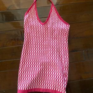 Plaid halter cover up